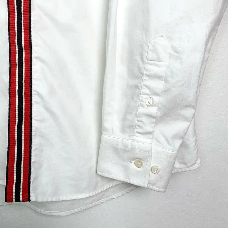 Burberry Burberry White Cotton Women's Shirt with Stripe Size L / US 10 / IT 46 - 4 Thumbnail