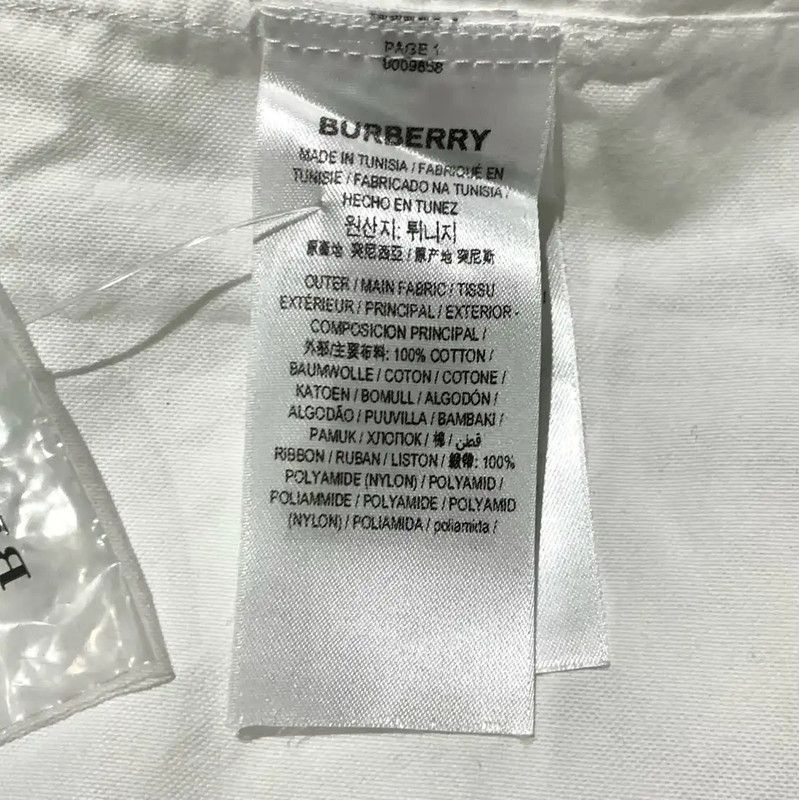 Burberry Burberry White Cotton Women's Shirt with Stripe Size L / US 10 / IT 46 - 6 Thumbnail