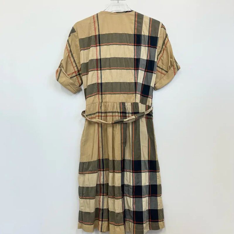 Burberry Burberry Khaki Check Dress for Women Size M / US 6-8 / IT 42-44 - 2 Thumbnail