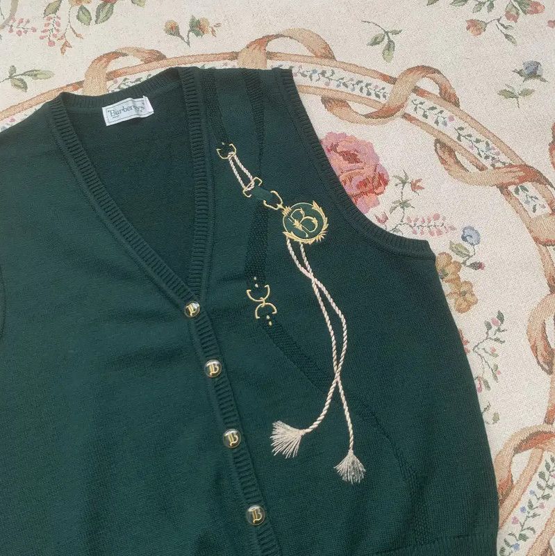 Burberry Burberry Green Wool Women's Knitted Vest Size M / US 6-8 / IT 42-44 - 4 Thumbnail