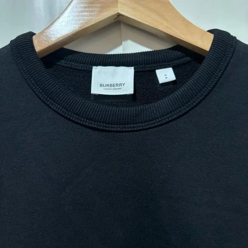 Burberry Burberry Black Cotton Embroidered Long Sleeve Sweatshirt Size S / US 4 / IT 40 - 4 Thumbnail