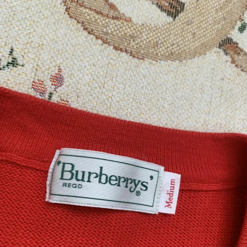Burberry Burberry Red Cotton Women's Vest Cardigan Size M / US 6-8 / IT 42-44 - 4 Thumbnail