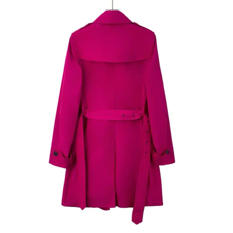 Burberry Burberry Pink Polyester Trench Coat, Size XS Size XS / US 0-2 / IT 36-38 - 2 Thumbnail