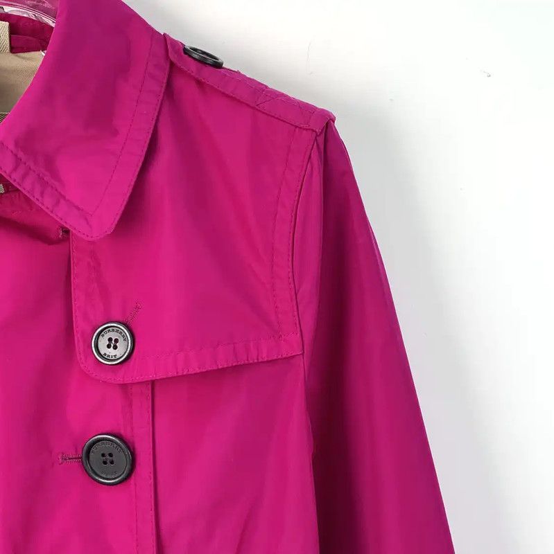 Burberry Burberry Pink Polyester Trench Coat, Size XS Size XS / US 0-2 / IT 36-38 - 3 Thumbnail