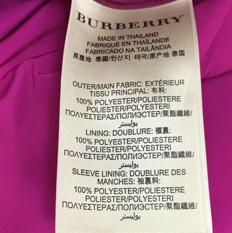 Burberry Burberry Pink Polyester Trench Coat, Size XS Size XS / US 0-2 / IT 36-38 - 7 Thumbnail