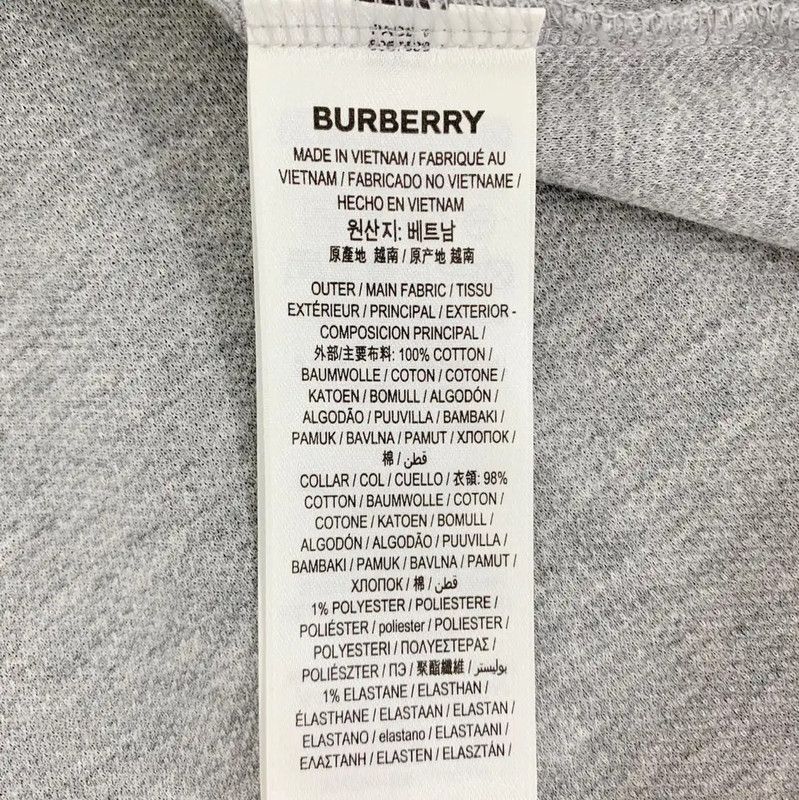 Burberry Burberry Gray Cotton Women's T-Shirt Size S Size S / US 4 / IT 40 - 9 Thumbnail