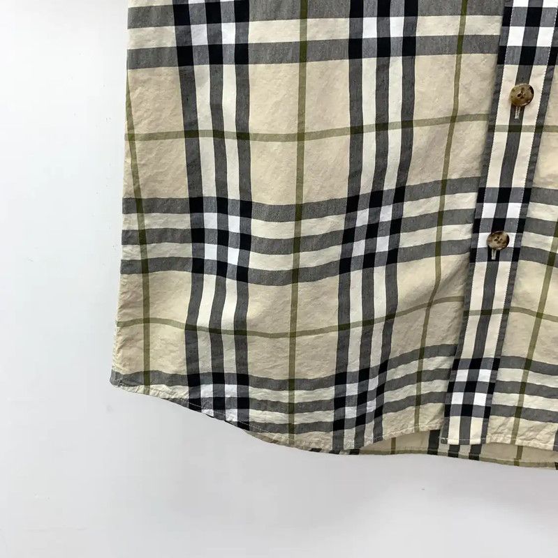 Burberry Burberry Khaki Cotton Women's Short Sleeve Shirt Size M / US 6-8 / IT 42-44 - 4 Thumbnail