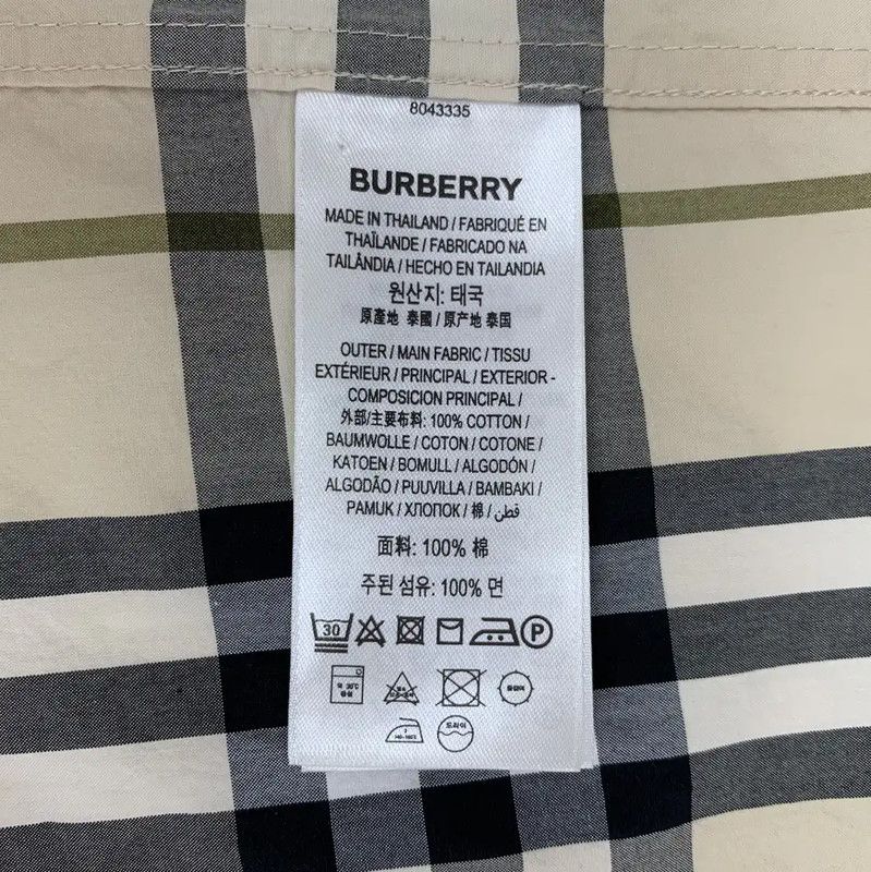Burberry Burberry Khaki Cotton Women's Short Sleeve Shirt Size M / US 6-8 / IT 42-44 - 6 Thumbnail