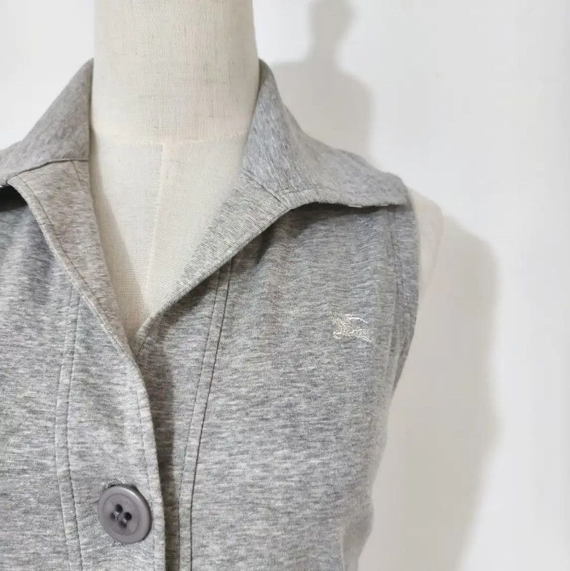 Burberry Burberry Summer Gray Cotton Blend Dress Size M / US 6-8 / IT 42-44 - 2 Thumbnail