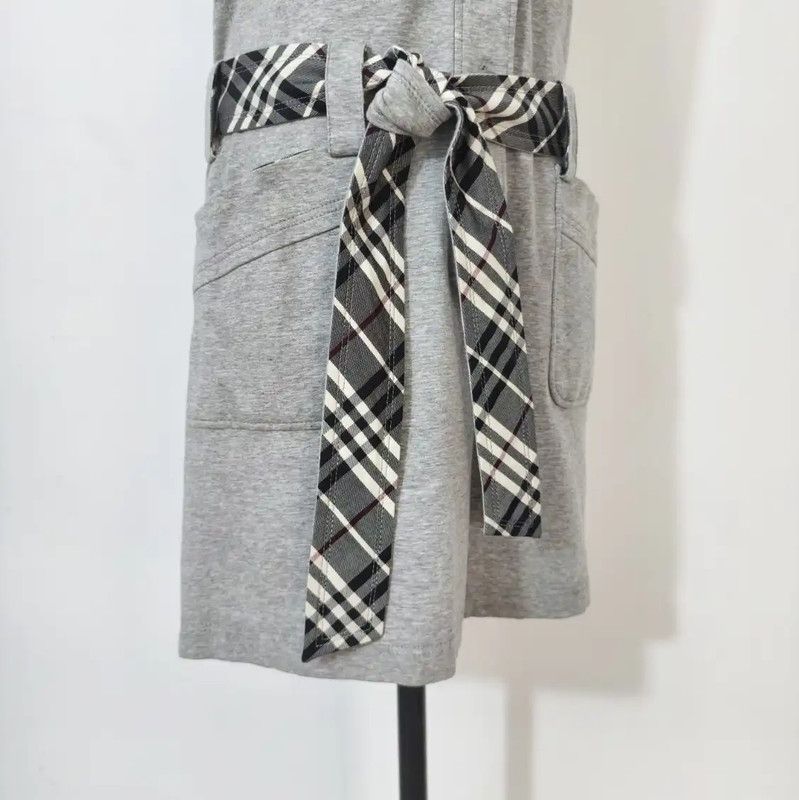 Burberry Burberry Summer Gray Cotton Blend Dress Size M / US 6-8 / IT 42-44 - 4 Thumbnail