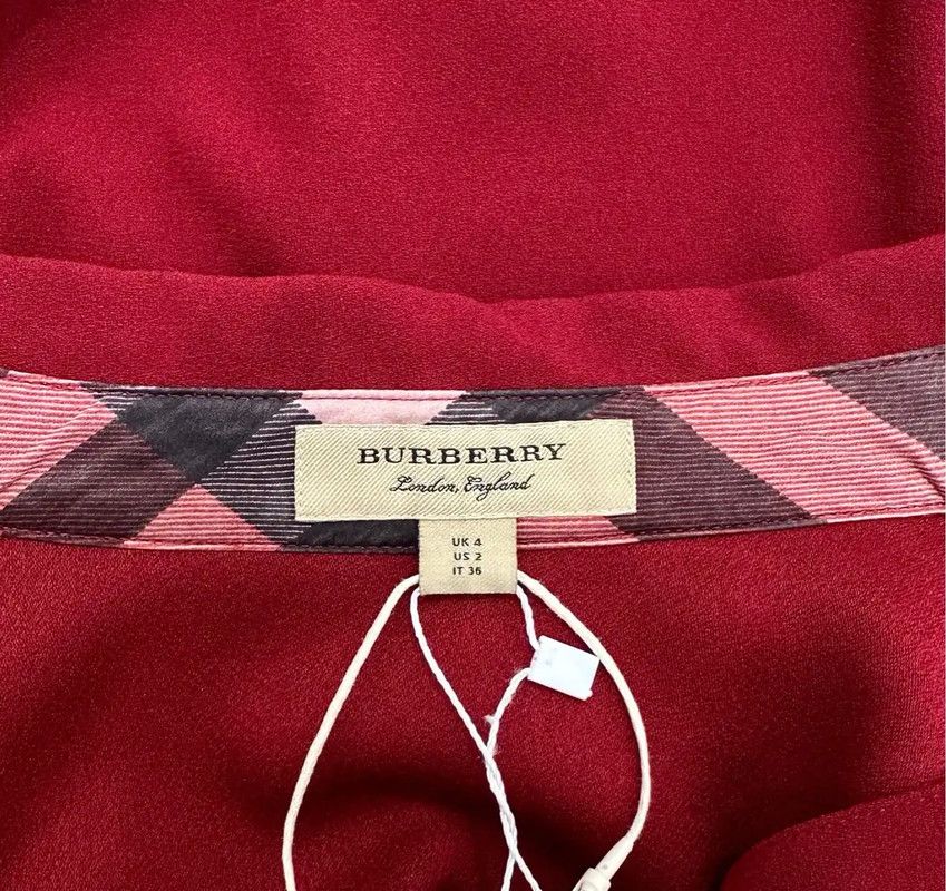 Burberry Burberry Wine Red Long Coat for Women Size S / US 4 / IT 40 - 10 Thumbnail