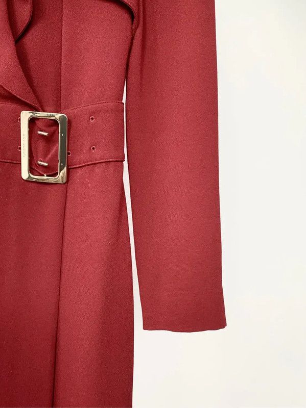 Burberry Burberry Wine Red Long Coat for Women Size S / US 4 / IT 40 - 3 Thumbnail