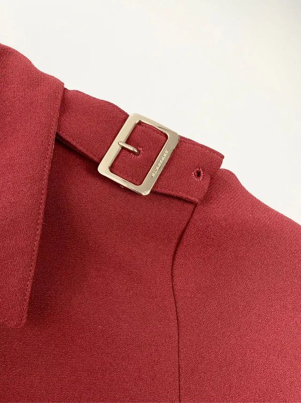 Burberry Burberry Wine Red Long Coat for Women Size S / US 4 / IT 40 - 4 Thumbnail
