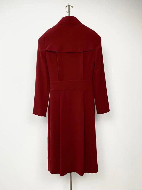 Burberry Burberry Wine Red Long Coat for Women Size S / US 4 / IT 40 - 2 Thumbnail