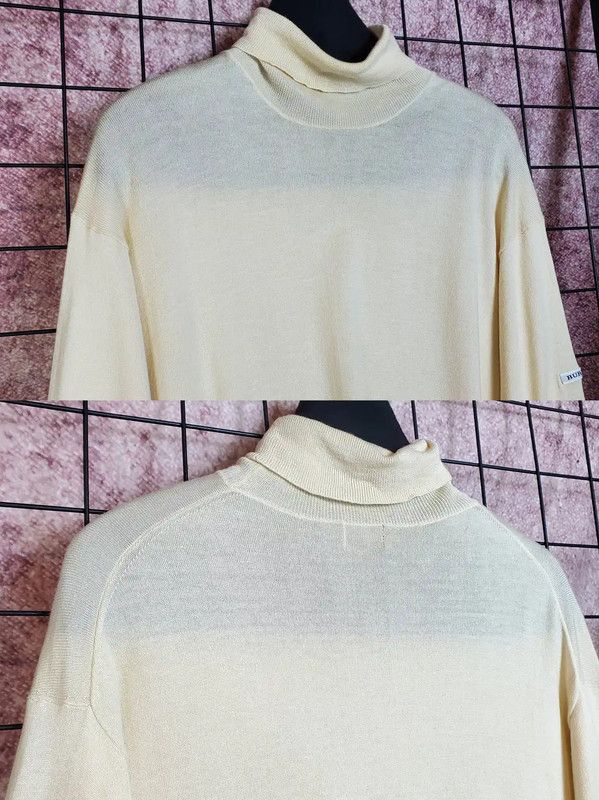 Burberry Burberry Beige Silk-Blend Embroidered Turtleneck Top Size M / US 6-8 / IT 42-44 - 4 Thumbnail