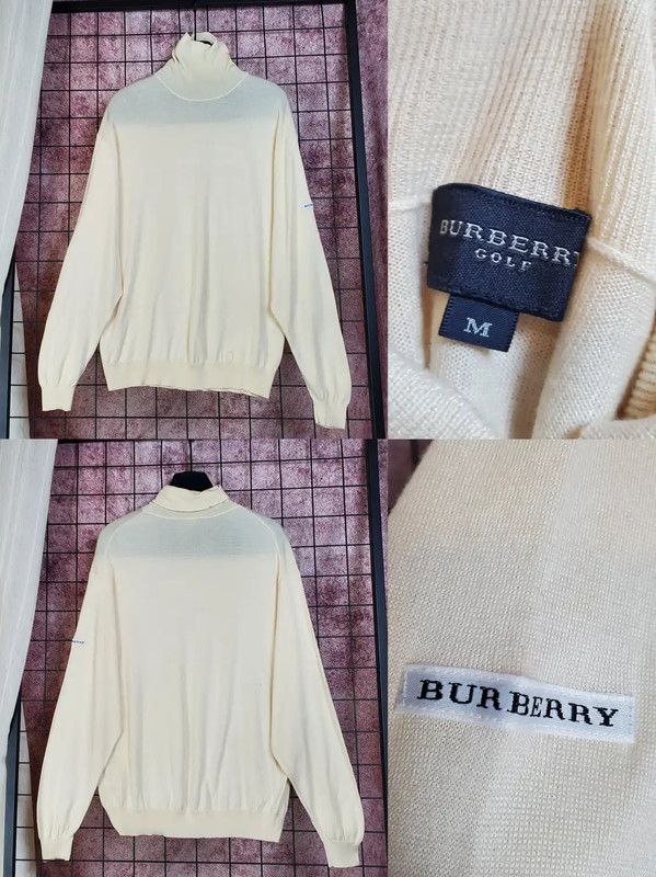 Burberry Burberry Beige Silk-Blend Embroidered Turtleneck Top Size M / US 6-8 / IT 42-44 - 2 Thumbnail