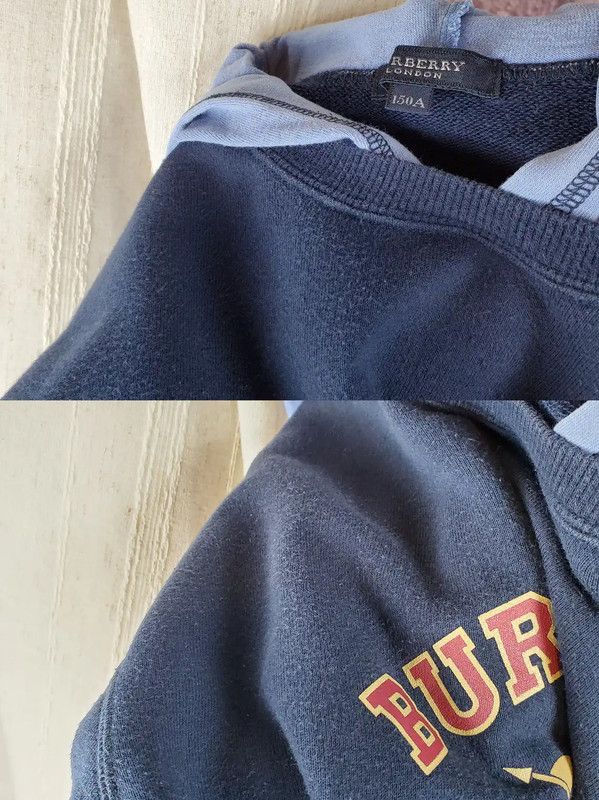 Burberry Burberry Spring Autumn Navy Logo Hoodie Size S / US 4 / IT 40 - 7 Thumbnail
