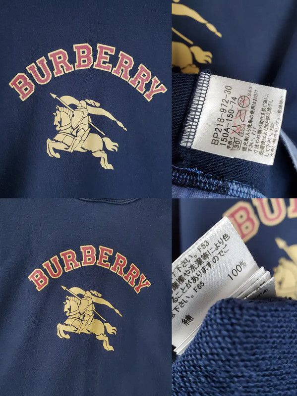 Burberry Burberry Spring Autumn Navy Logo Hoodie Size S / US 4 / IT 40 - 5 Thumbnail