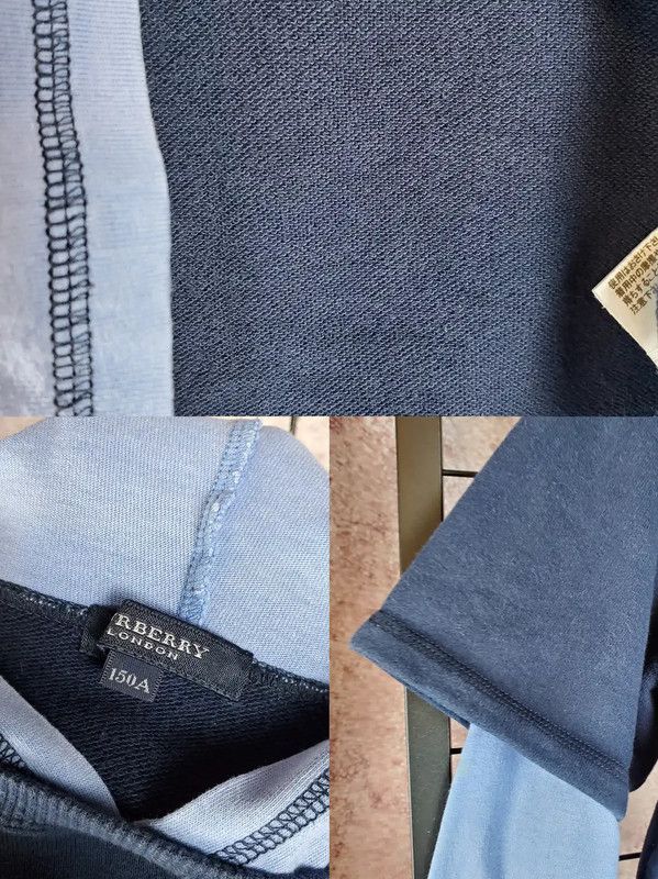 Burberry Burberry Spring Autumn Navy Logo Hoodie Size S / US 4 / IT 40 - 6 Thumbnail
