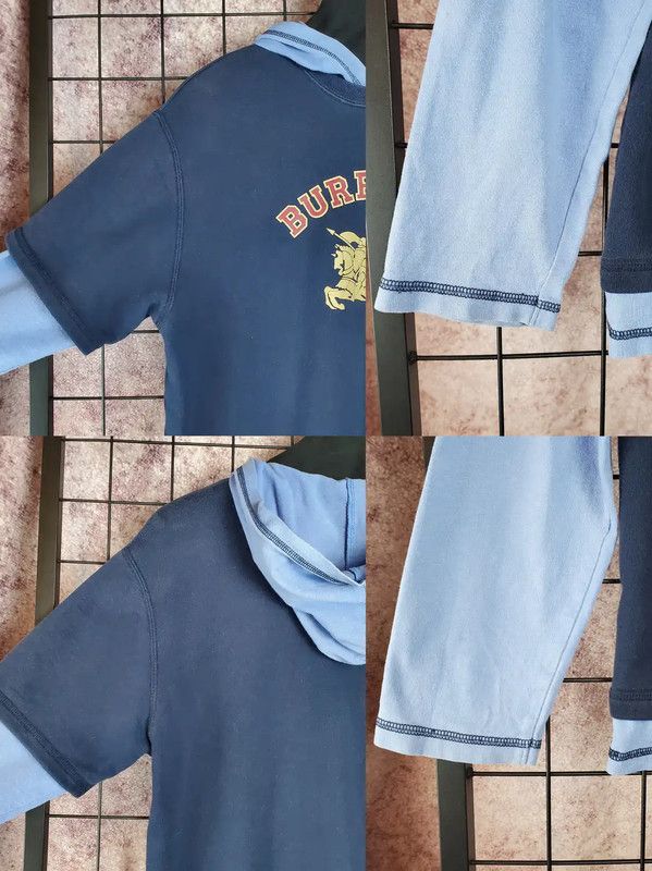 Burberry Burberry Spring Autumn Navy Logo Hoodie Size S / US 4 / IT 40 - 4 Thumbnail