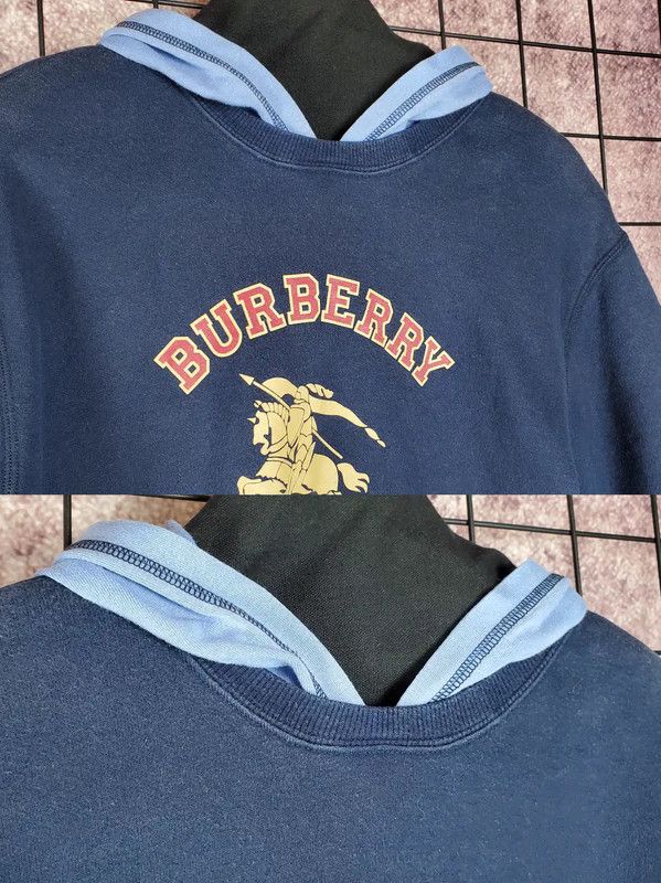 Burberry Burberry Spring Autumn Navy Logo Hoodie Size S / US 4 / IT 40 - 3 Thumbnail