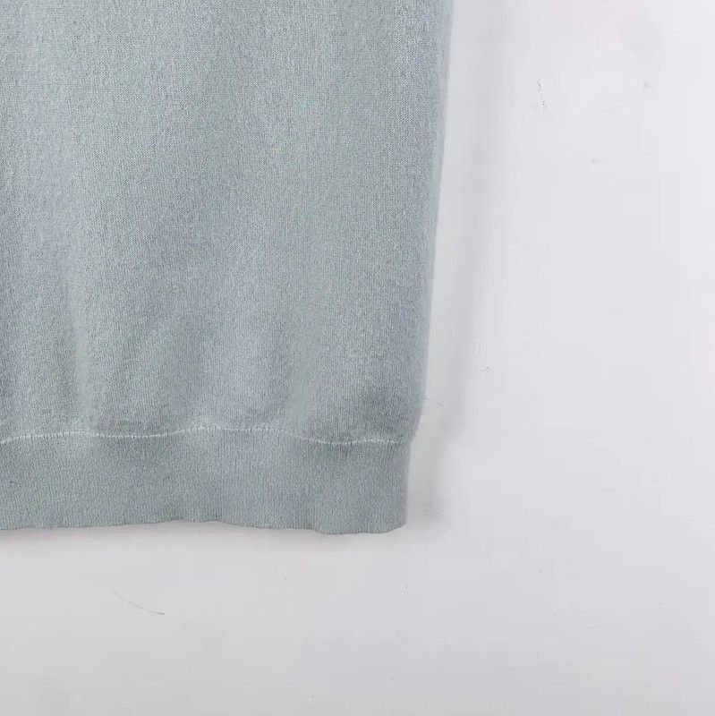 Burberry Burberry Light Blue Wool Embroidered T-Shirt Size S / US 4 / IT 40 - 4 Thumbnail