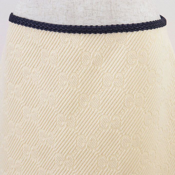 Gucci Gucci Gucci GG Logo Monogram Wool Silk Skirt Others Skirts 577898 DUTY FREE for USA Size ONE SIZE - 3 Thumbnail
