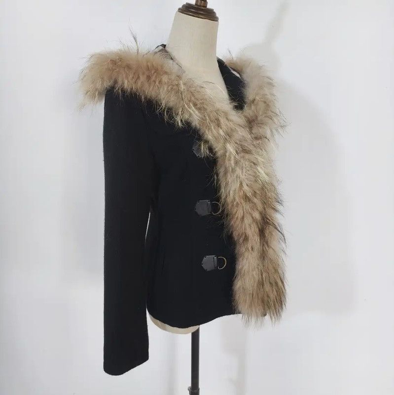 Burberry Burberry Black Wool Blend Winter Cardigan Size M / US 6-8 / IT 42-44 - 2 Thumbnail