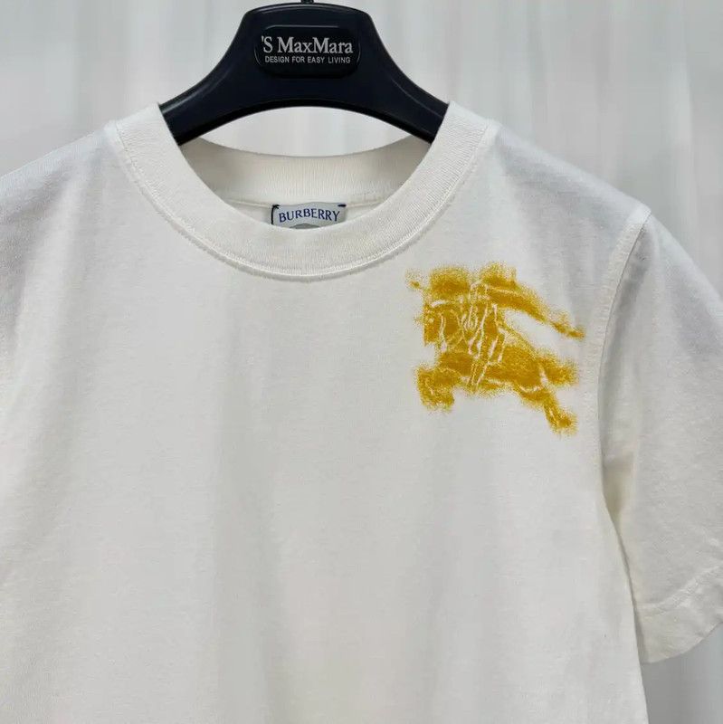Burberry Burberry White Logo Print Short Sleeve T-Shirt Size XS / US 0-2 / IT 36-38 - 3 Thumbnail