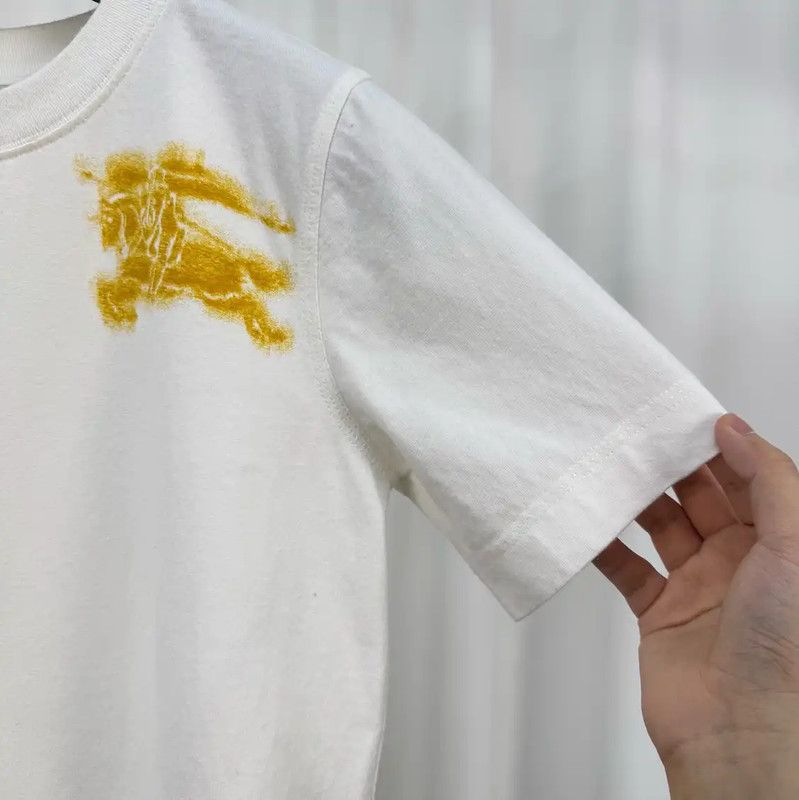 Burberry Burberry White Logo Print Short Sleeve T-Shirt Size XS / US 0-2 / IT 36-38 - 4 Thumbnail