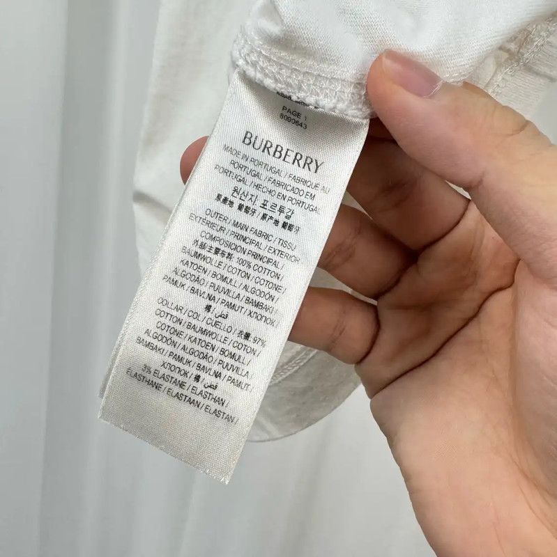 Burberry Burberry White Logo Print Short Sleeve T-Shirt Size XS / US 0-2 / IT 36-38 - 6 Thumbnail