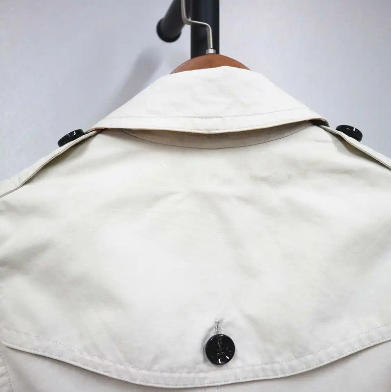 Burberry Burberry Women's Cotton Trench Coat in Ivory Size S / US 4 / IT 40 - 4 Thumbnail