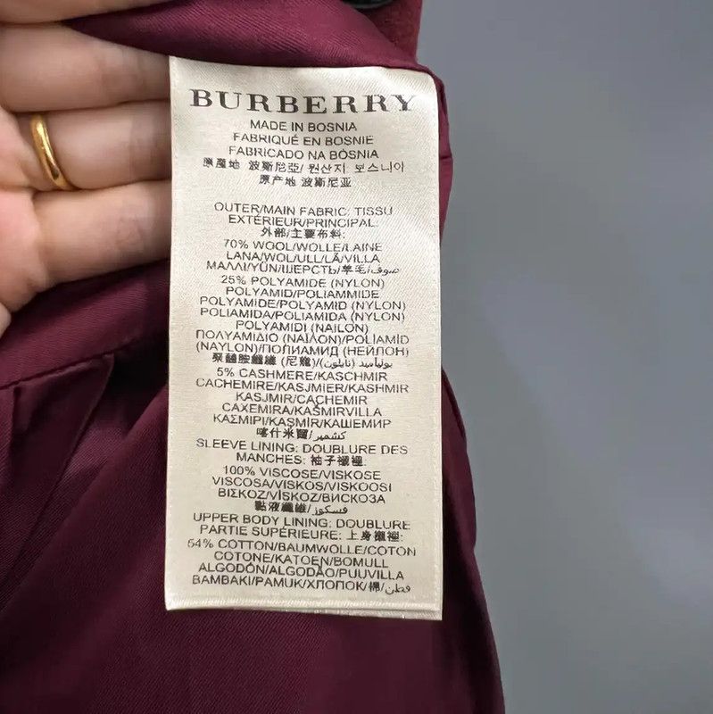 Burberry Burberry Red Cotton Short Coat for Women Size ONE SIZE - 3 Thumbnail