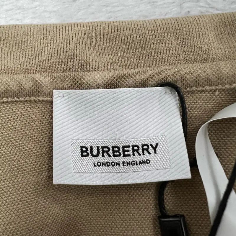Burberry Burberry Khaki Cotton Summer Polo Shirt Size ONE SIZE - 4 Thumbnail