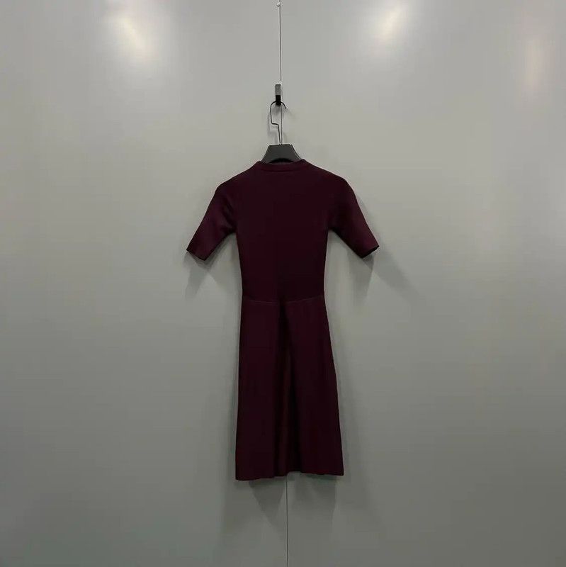 Burberry Burberry Maroon Long Sleeve Dress for Women Size S / US 4 / IT 40 - 2 Thumbnail