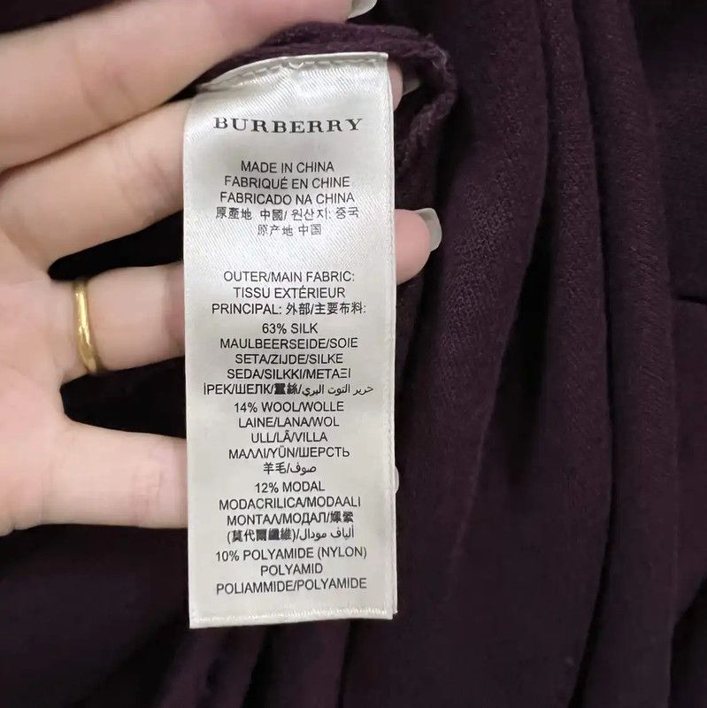 Burberry Burberry Maroon Long Sleeve Dress for Women Size S / US 4 / IT 40 - 3 Thumbnail