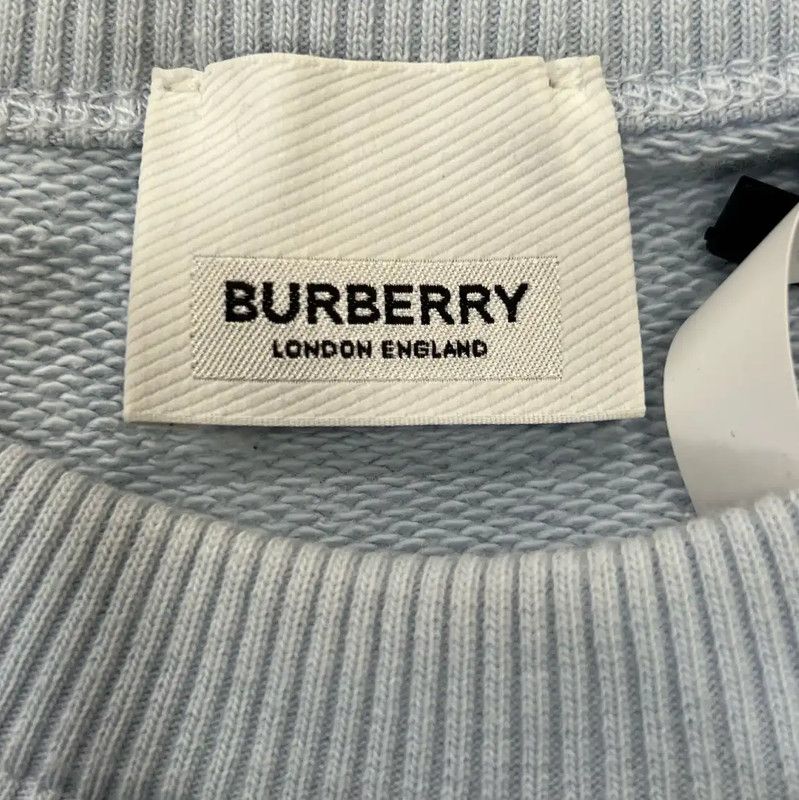 Burberry Burberry Long Sleeve Blue Cotton Sweatshirt Size S / US 4 / IT 40 - 5 Thumbnail