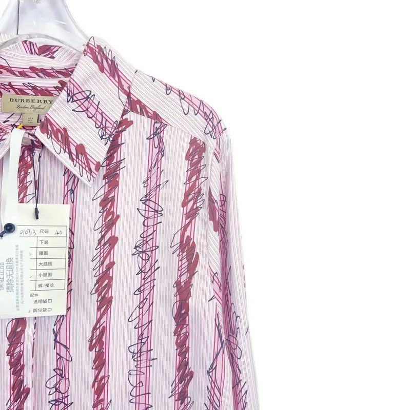 Burberry Burberry Long Sleeve Red Cotton Shirt Size XL / US 12-14 / IT 48-50 - 3 Thumbnail