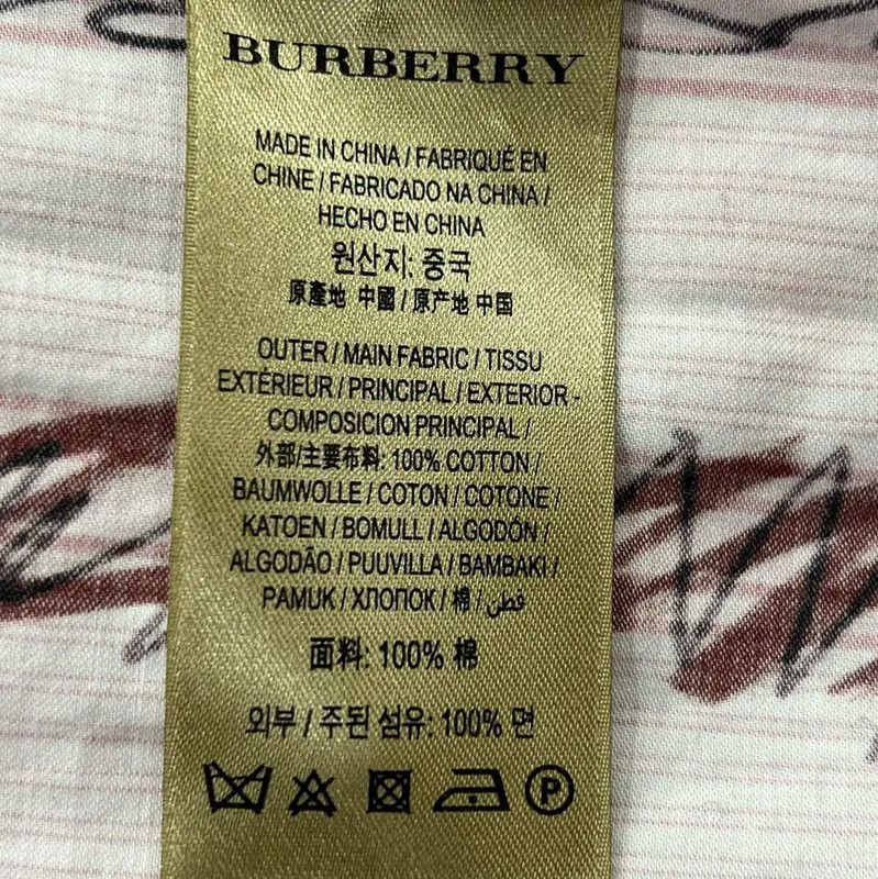 Burberry Burberry Long Sleeve Red Cotton Shirt Size XL / US 12-14 / IT 48-50 - 7 Thumbnail