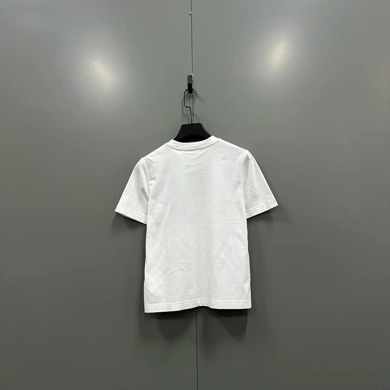 Burberry Burberry White Summer Cotton Short Sleeve Tee Size M / US 6-8 / IT 42-44 - 2 Thumbnail