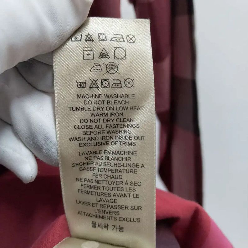 Burberry Burberry Red Long Sleeve Cotton Shirt Size XS / US 0-2 / IT 36-38 - 6 Thumbnail
