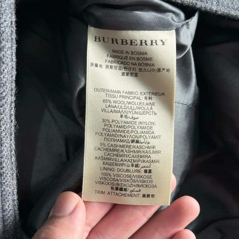 Burberry Burberry Grey Cotton Women's Coat Size ONE SIZE - 5 Thumbnail