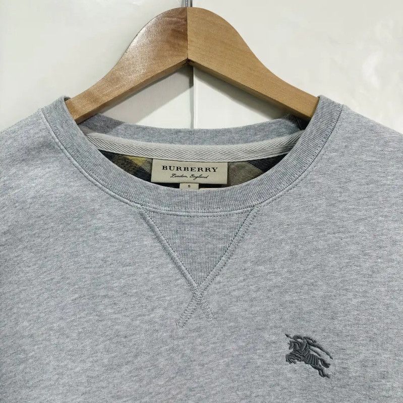 Burberry Burberry Grey Cotton Embroidered Short-Sleeve Sweatshirt Size S / US 4 / IT 40 - 3 Thumbnail
