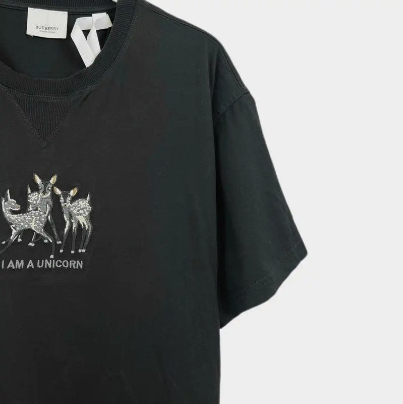 Burberry Burberry Black Cotton Short Sleeve T-Shirt Size S / US 4 / IT 40 - 3 Thumbnail