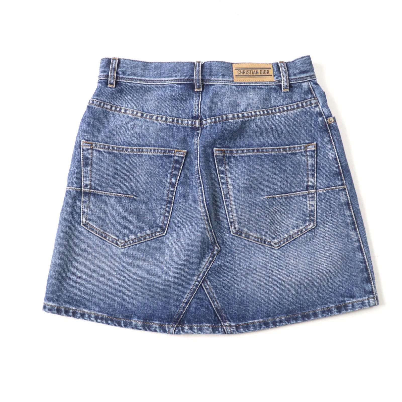 Dior Dior Christian Dior 422J21A3830 Cotton Denim Mini Skirt Cotton Skirts 422J21A3830 DUTY FREE for USA Size ONE SIZE - 2 Thumbnail