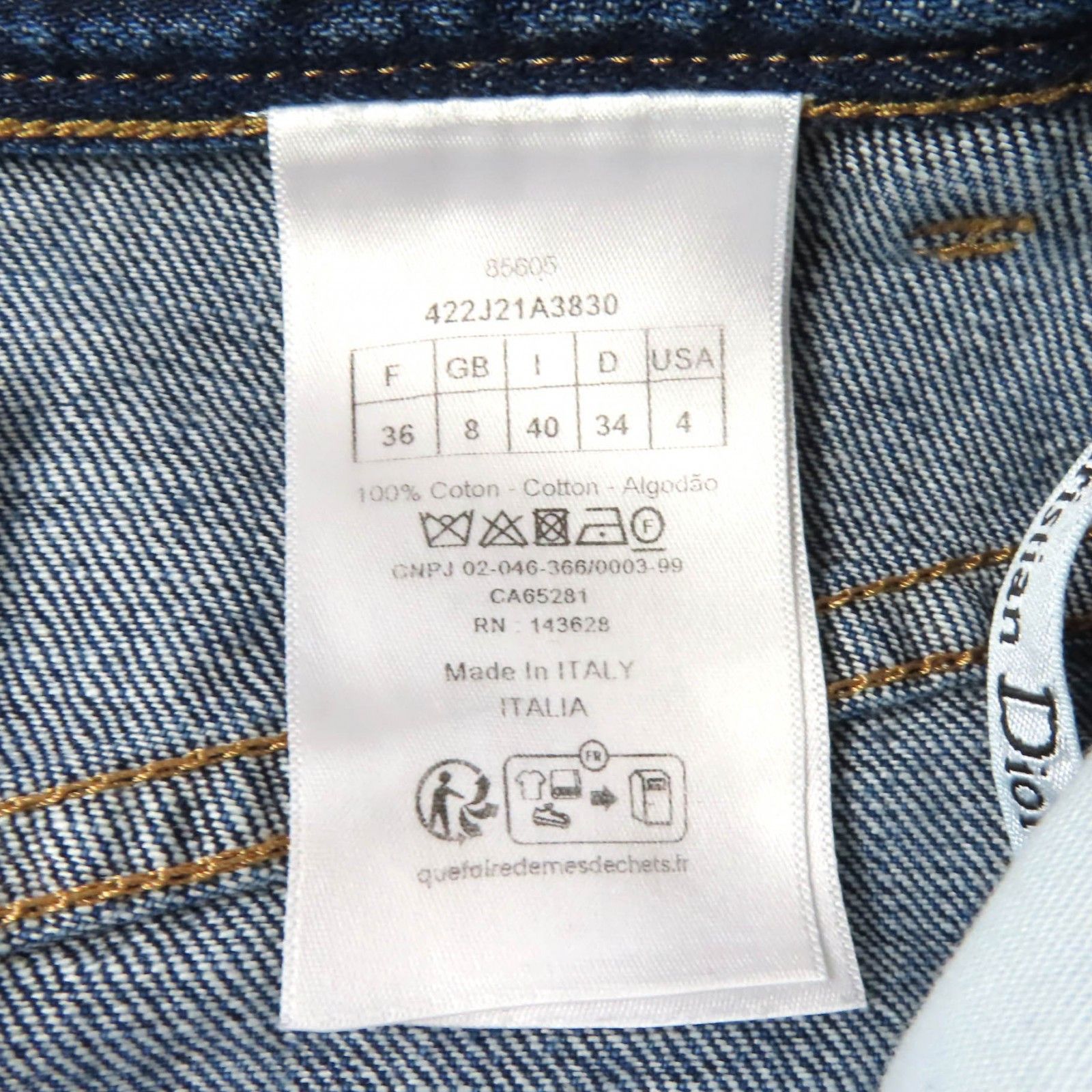 Dior Dior Christian Dior 422J21A3830 Cotton Denim Mini Skirt Cotton Skirts 422J21A3830 DUTY FREE for USA Size ONE SIZE - 8 Thumbnail