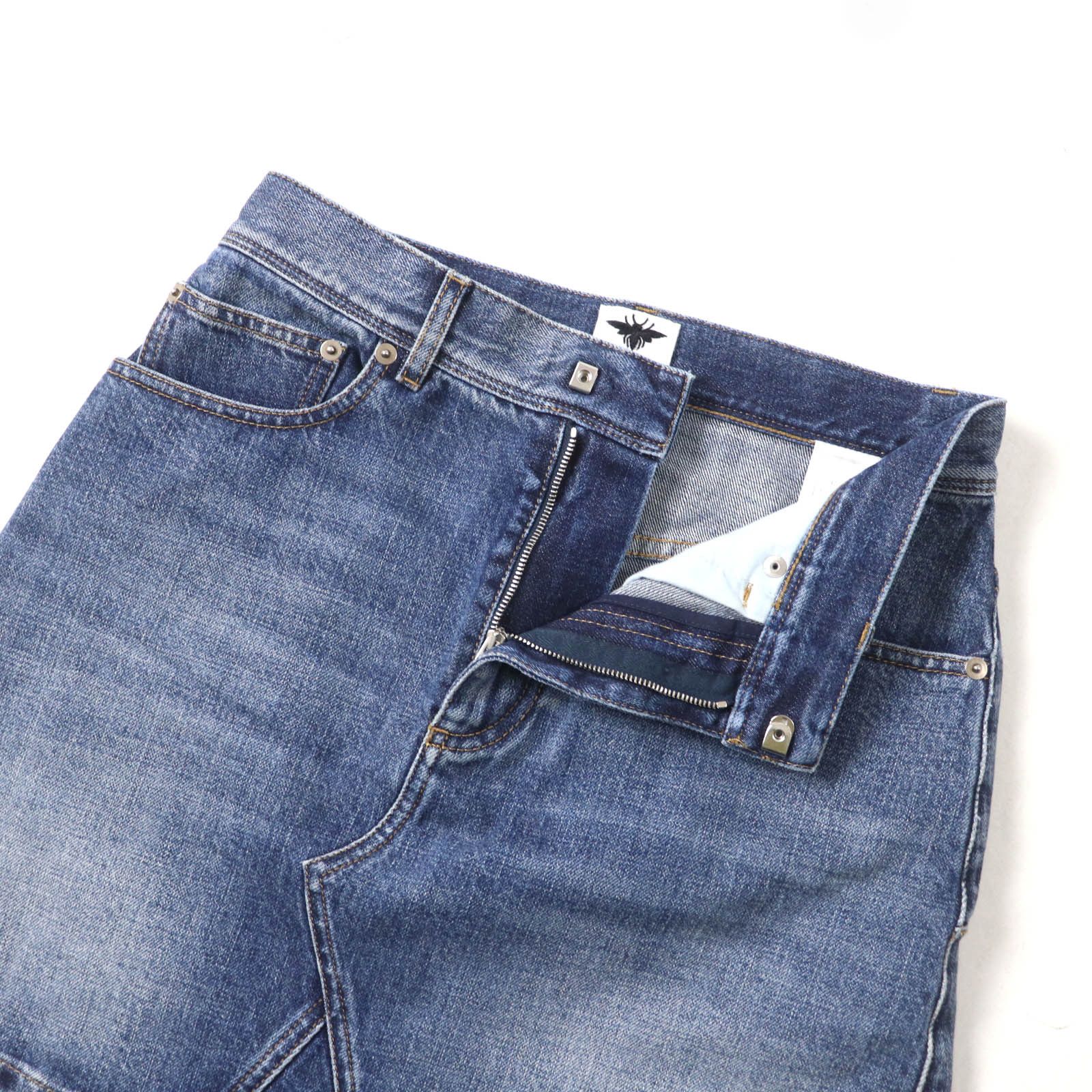 Dior Dior Christian Dior 422J21A3830 Cotton Denim Mini Skirt Cotton Skirts 422J21A3830 DUTY FREE for USA Size ONE SIZE - 3 Thumbnail