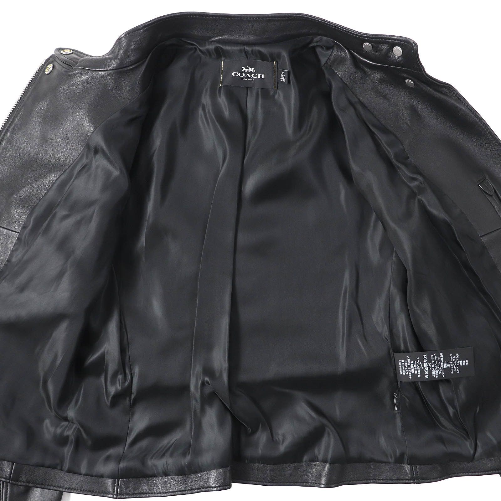 Coach Coach Coach Uptown Racer Jacket Sheep Leather Jacket Leather Outerwear F33830 DUTY FREE for USA Size ONE SIZE - 4 Thumbnail