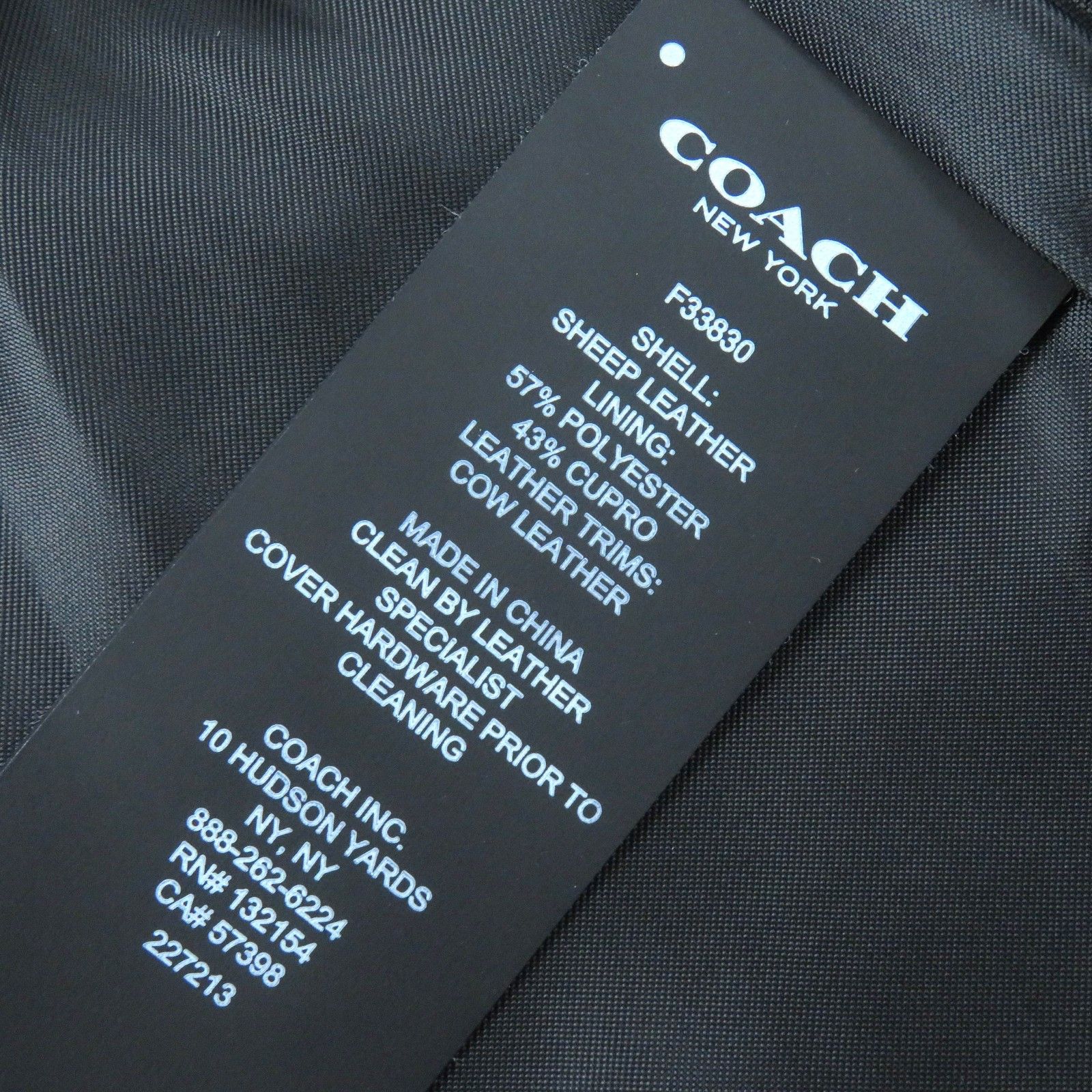 Coach Coach Coach Uptown Racer Jacket Sheep Leather Jacket Leather Outerwear F33830 DUTY FREE for USA Size ONE SIZE - 12 Thumbnail