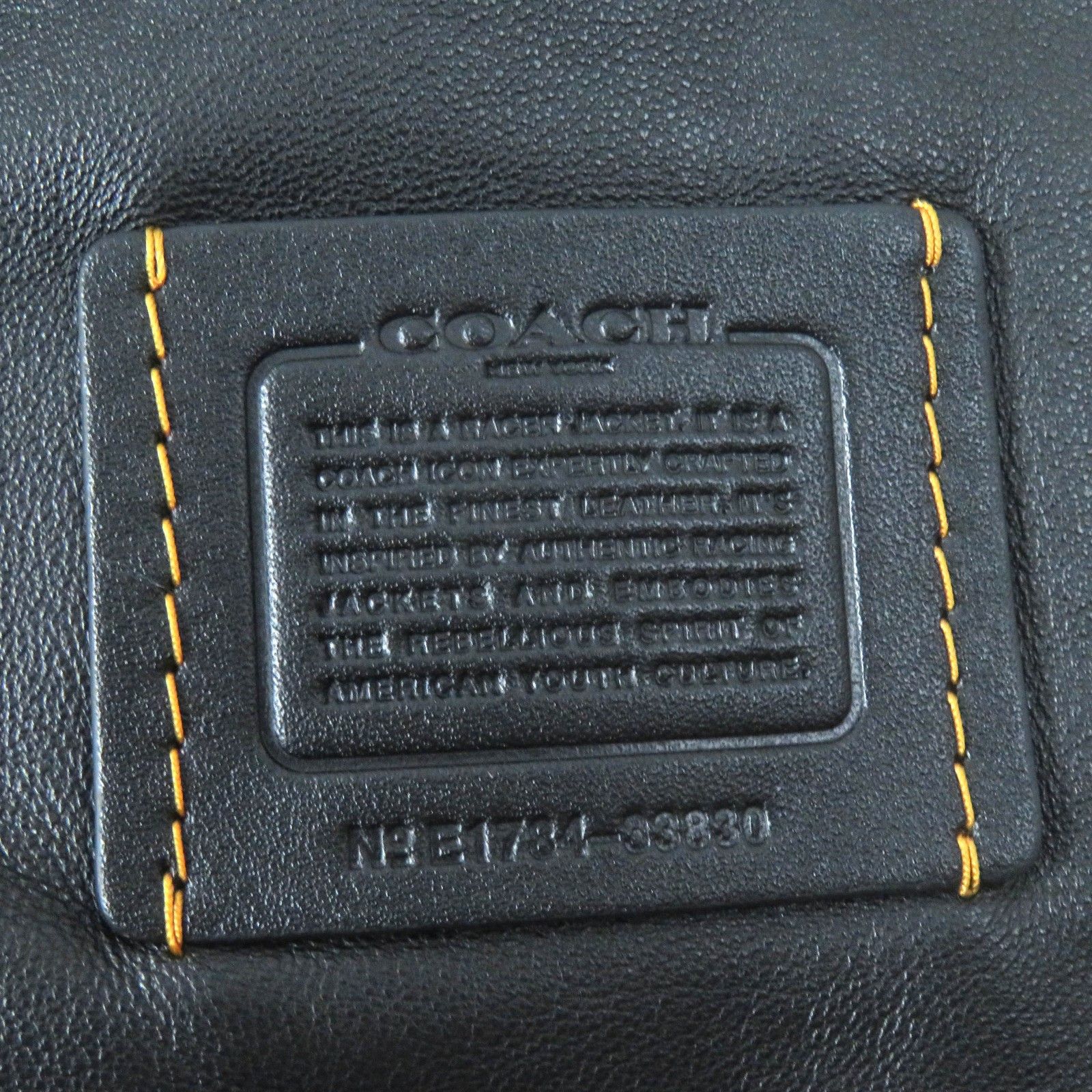 Coach Coach Coach Uptown Racer Jacket Sheep Leather Jacket Leather Outerwear F33830 DUTY FREE for USA Size ONE SIZE - 10 Thumbnail